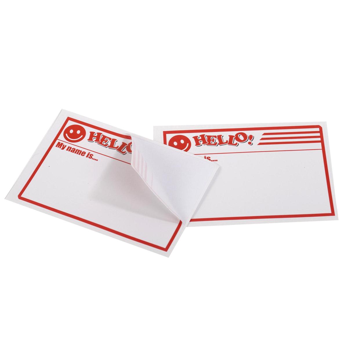 O.WKs.  30-pc Name Tag, 3-5/16" x 2-3/8", clam pack