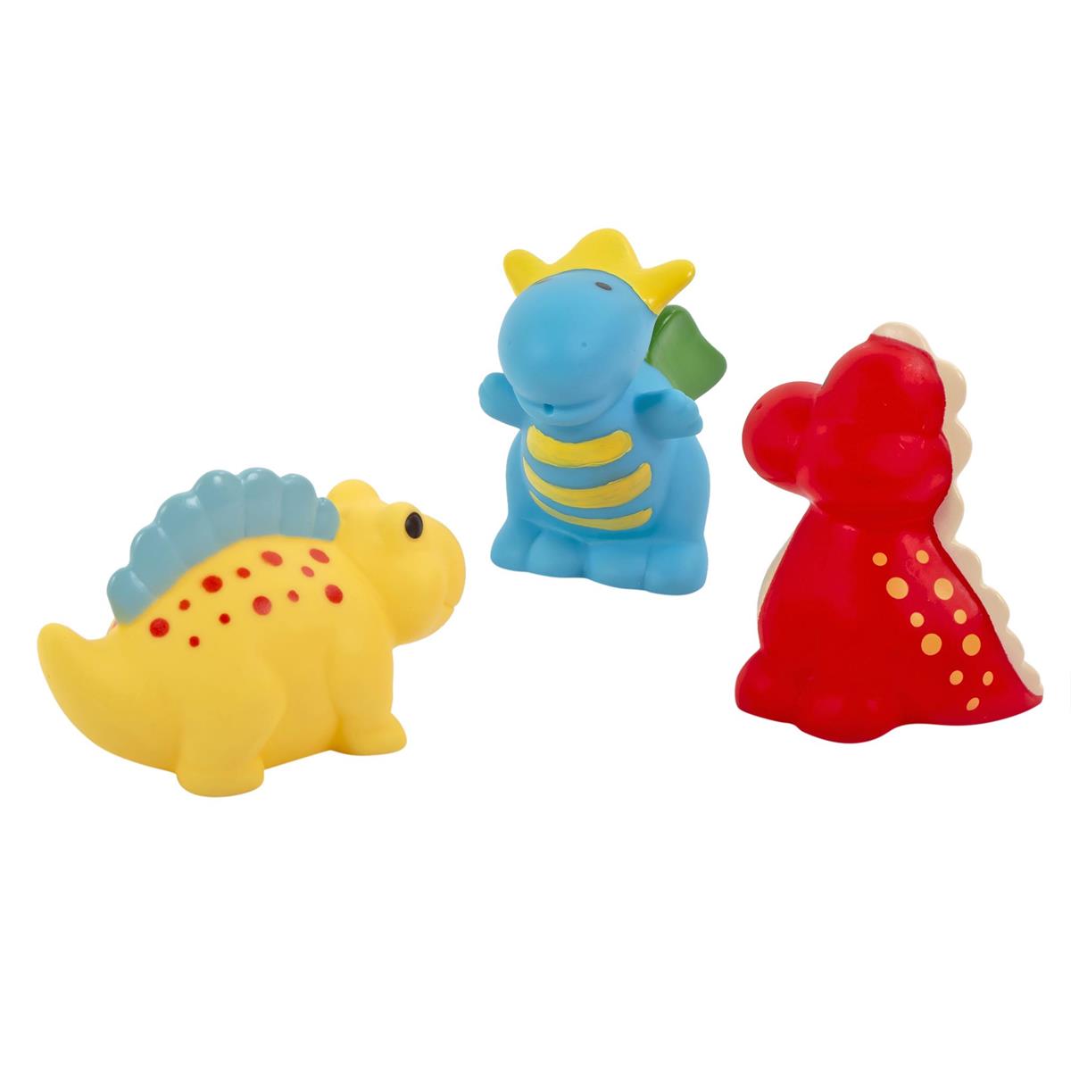 Tootsie Baby,3p Dino Bath Squirters pvc bag, 70g, vinyl