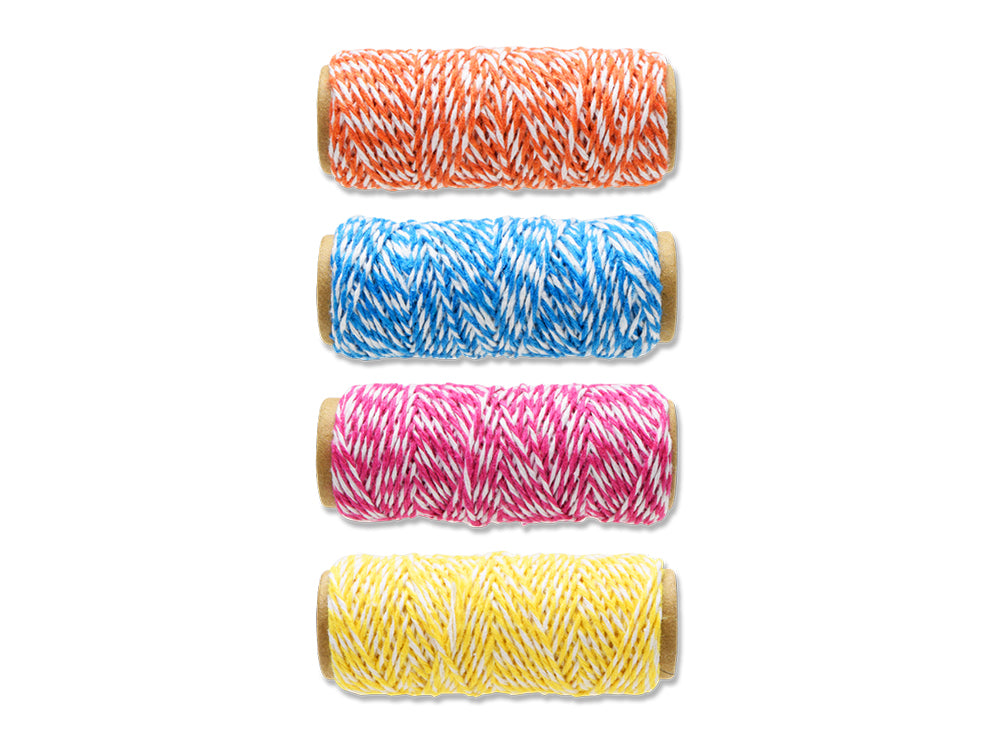 Craft Medley: 30m Bakers Twine 4 Spools Asst (4x10m) C) Tropicana