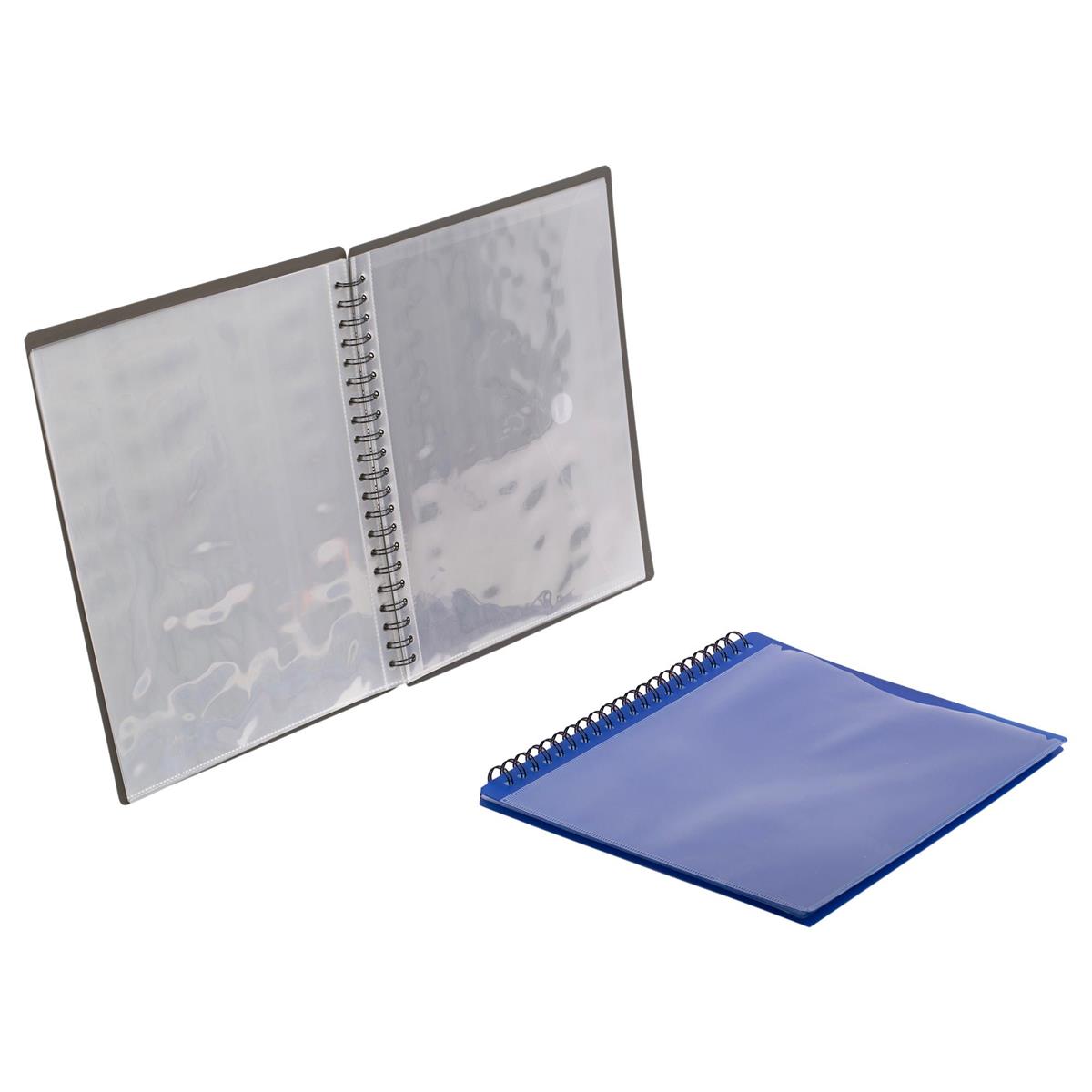 O.WKs 20 Pockets Spiral Portfolio 8.5"x11" 2 col., Acid free.