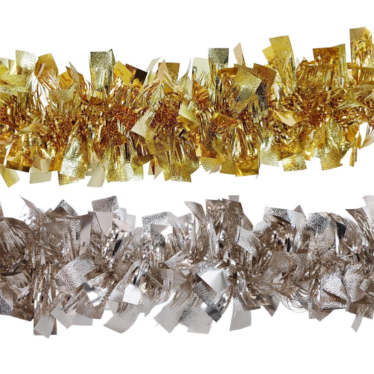 Deco N. 9ft.x5ply Tinsel Garland, 6/c, header