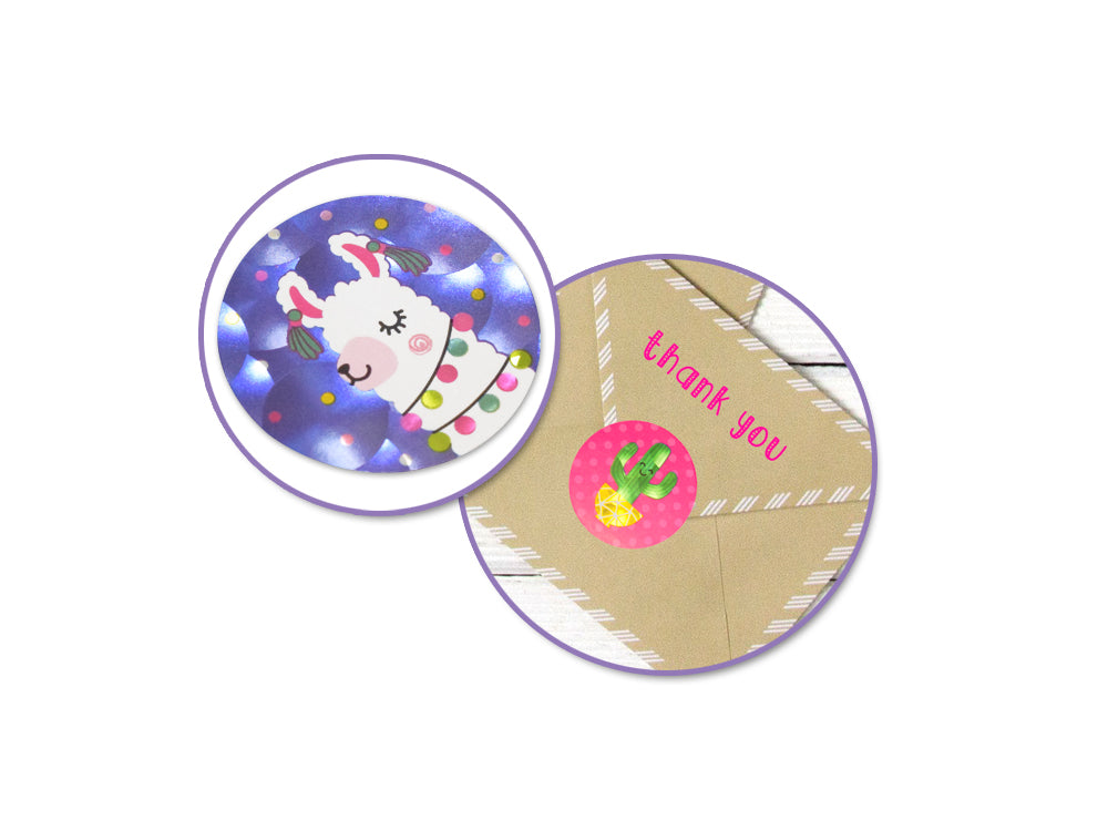 Paper Craft Sticker: 9.4cmx17.5cm Celebration Seals D) Llama