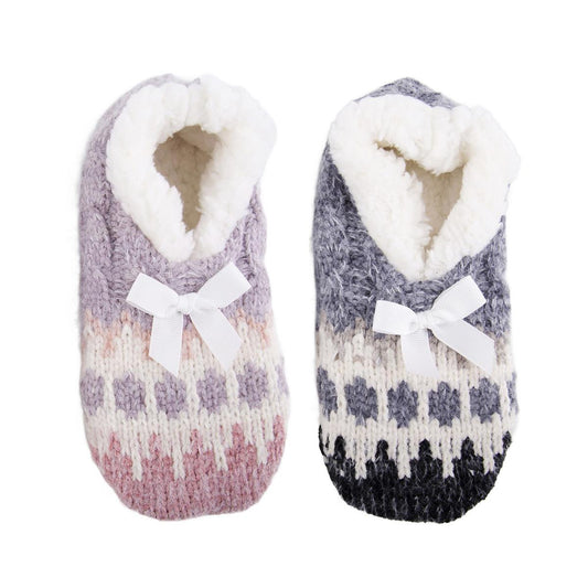 Nordic T. Sherpa Slipper Socks, 2 asst, ht