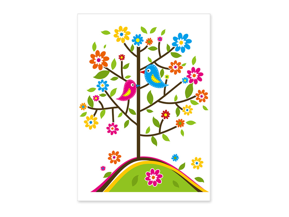 Craft Decor: 11.8"x15.75" Wall Art Clear G) Birdie Bloom