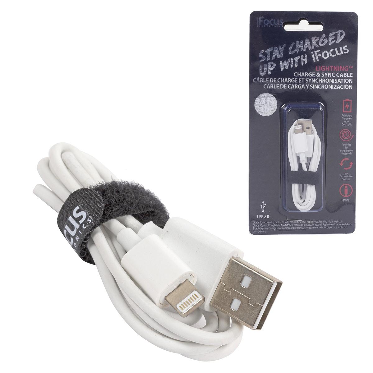 iFocus, 3.3FT Charge&Sync Cable LIGHTNING (86805-1 & 86653) (DCS)