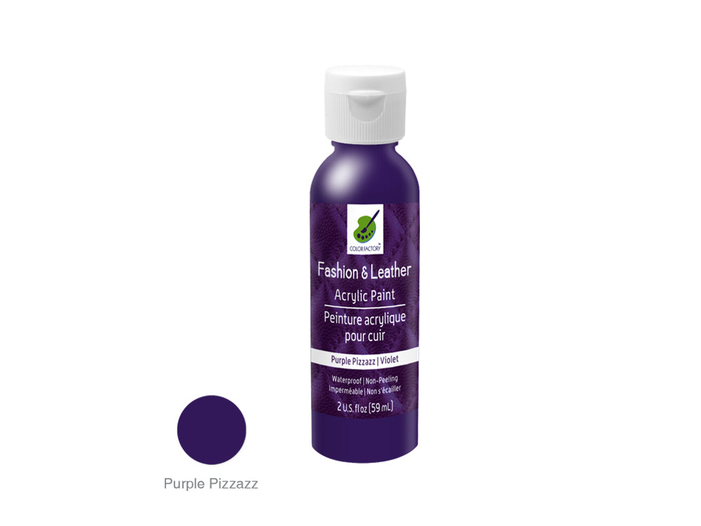 Color Factory: 2oz Fashion & Leather Acrylic Paint - Purple Pizzazz