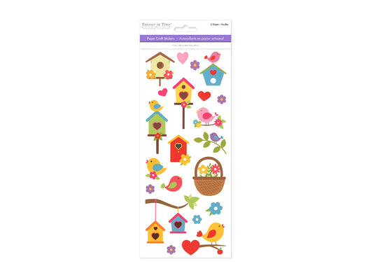 Paper Craft Sticker: 5"x12" 2-Sticker Themed Set D) Spring Fling