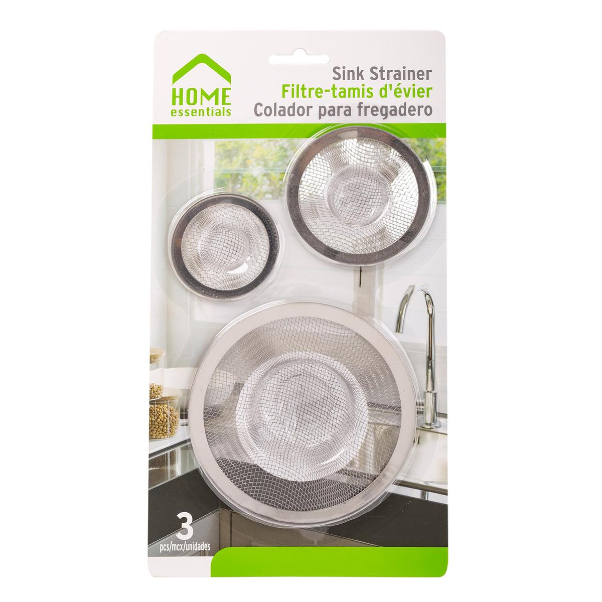 H.E.  3-pc Sink Strainers Set, b/c (CS)