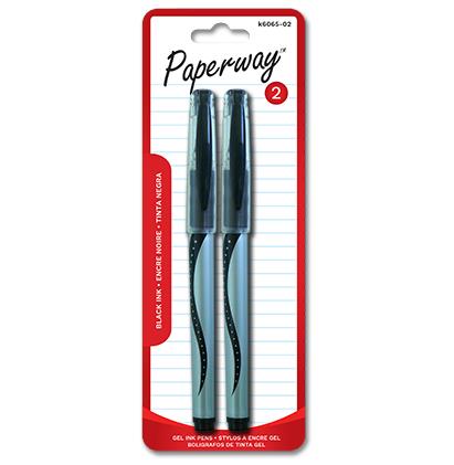 GEL INK PENS - 2, BLACK