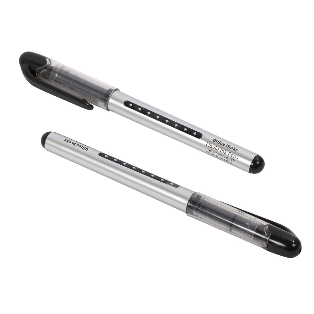 Liquid Ink Pens - 2/PK, Black Ink