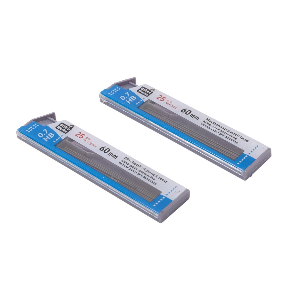 O.WKs. 0.7x60mm HB Pencil Lead 2 packs@25pc. (replaced 30647)