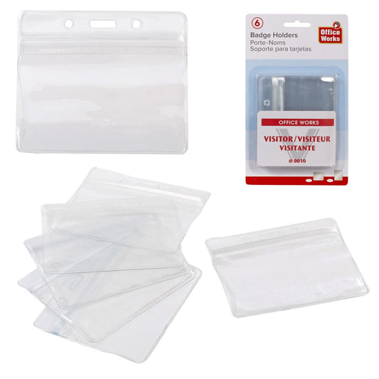 O.WKs. 6-pc Hor. Badge Holder,   b/c