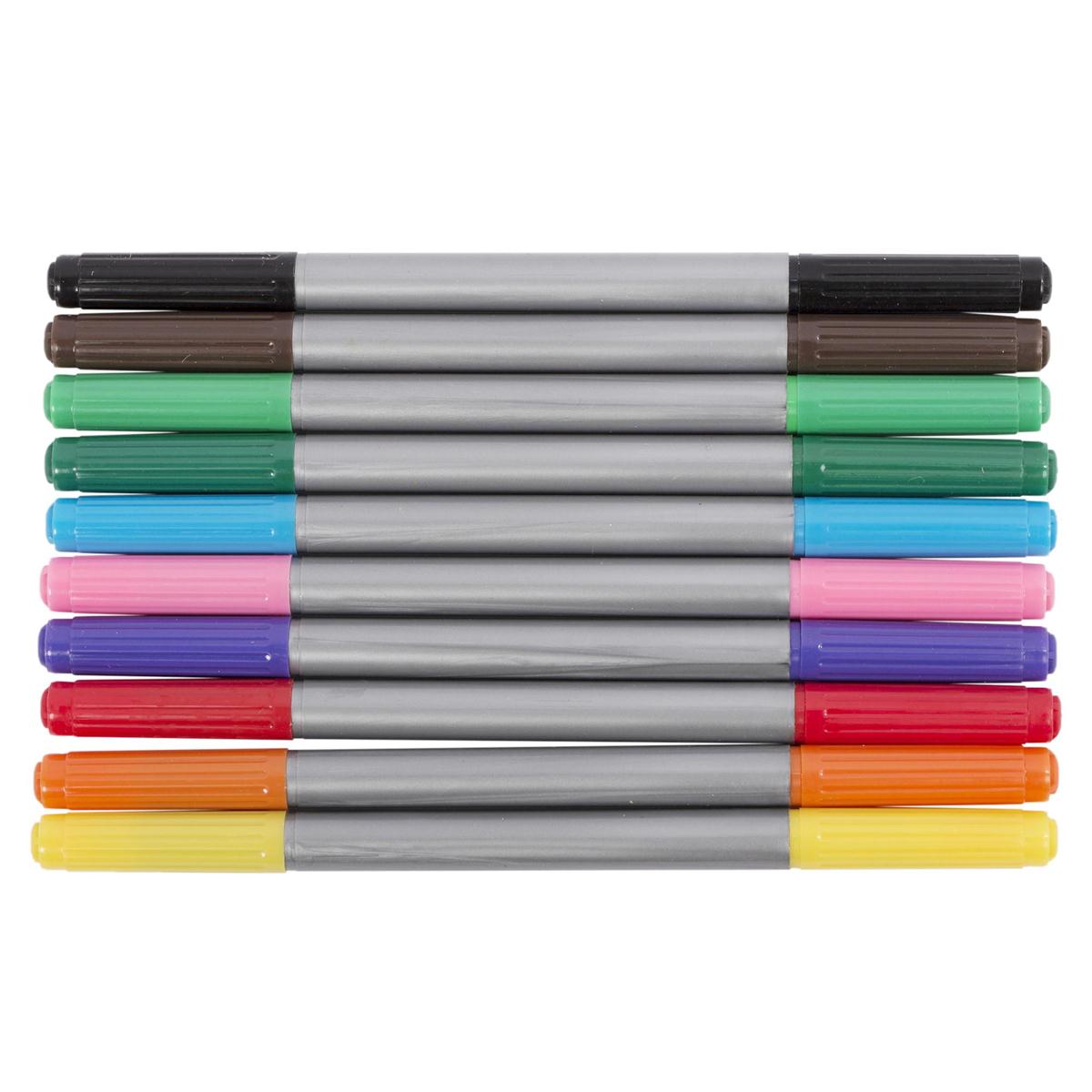 O.WKs. 10-pc Twin-tip Markers, pvc bag