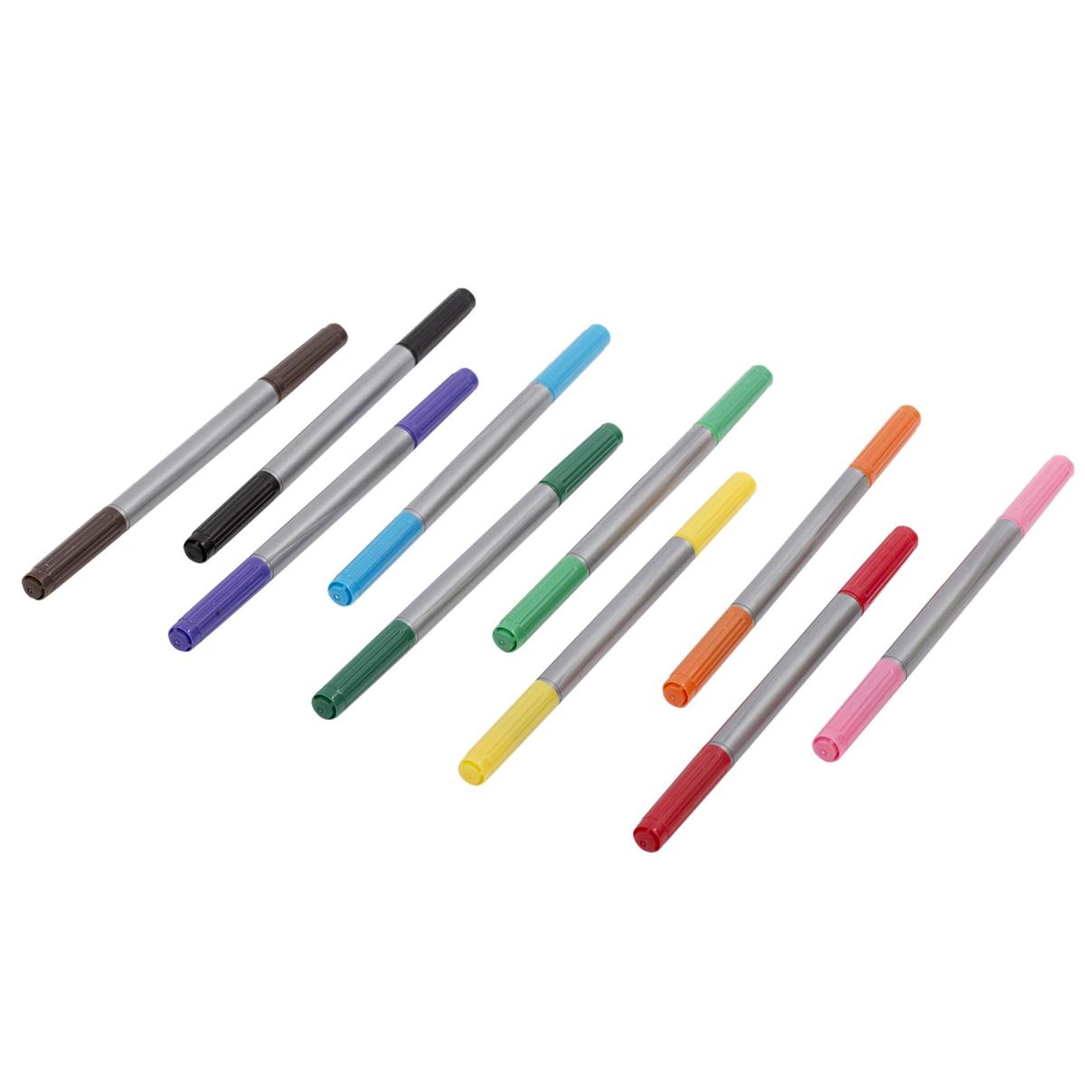 O.WKs. 10-pc Twin-tip Markers, pvc bag