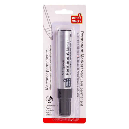 O.WKs. Jumbo Permanent Marker, Black, Chisel Head