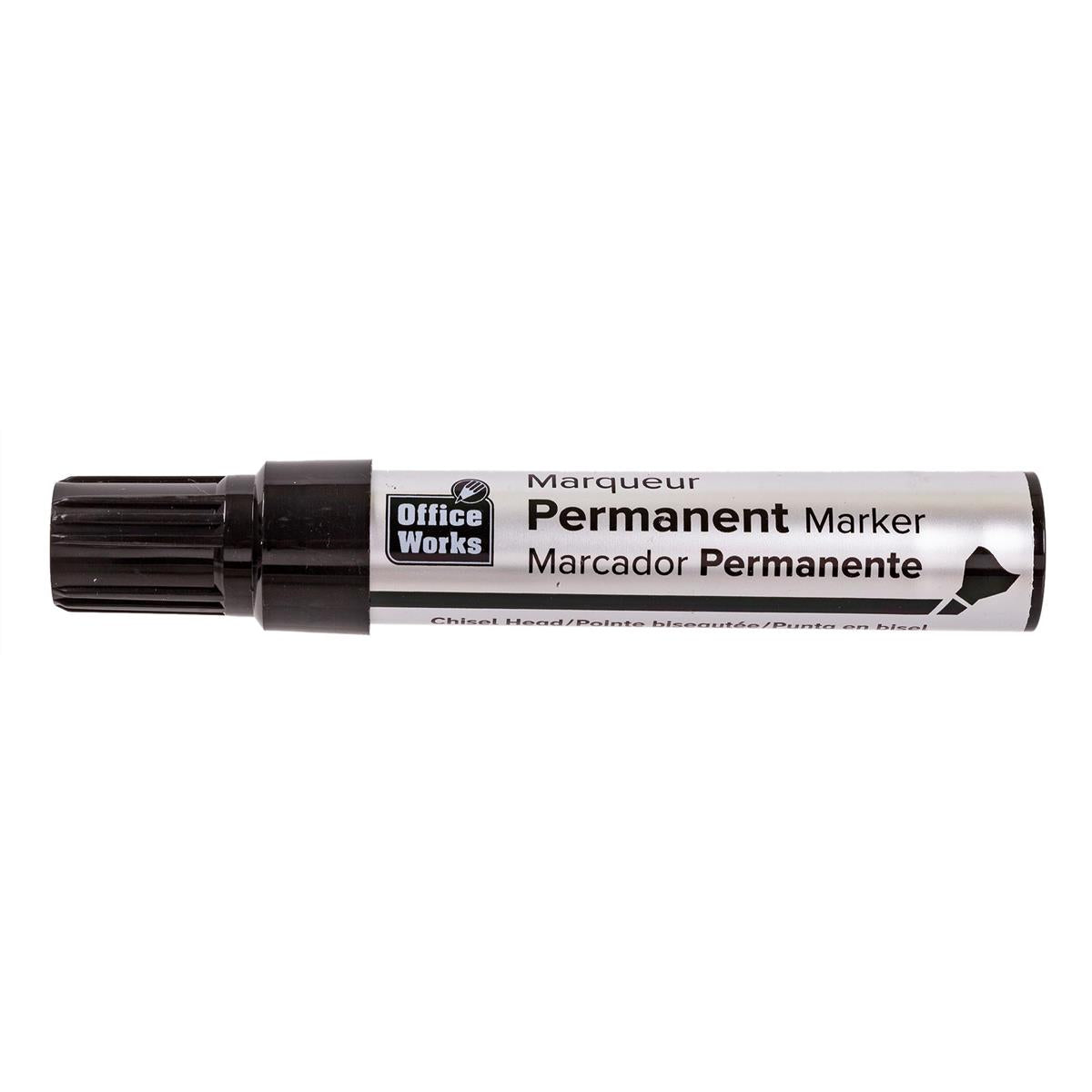 O.WKs. Jumbo Permanent Marker, Black, Chisel Head,  b/c