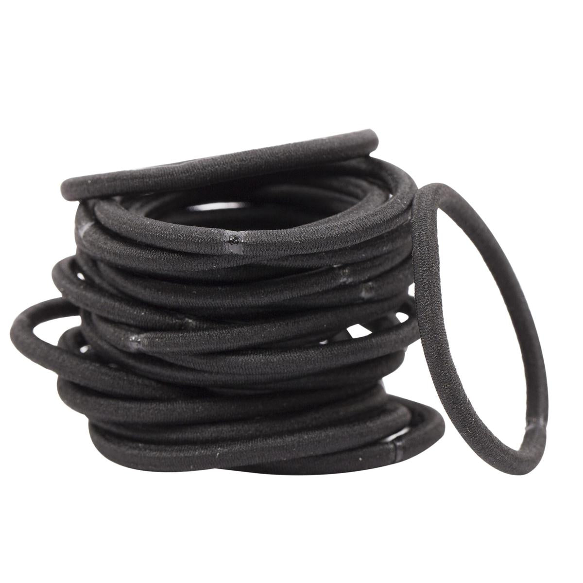 Stylin,20-PC Basic Black Ponyholder clasp free, h/c