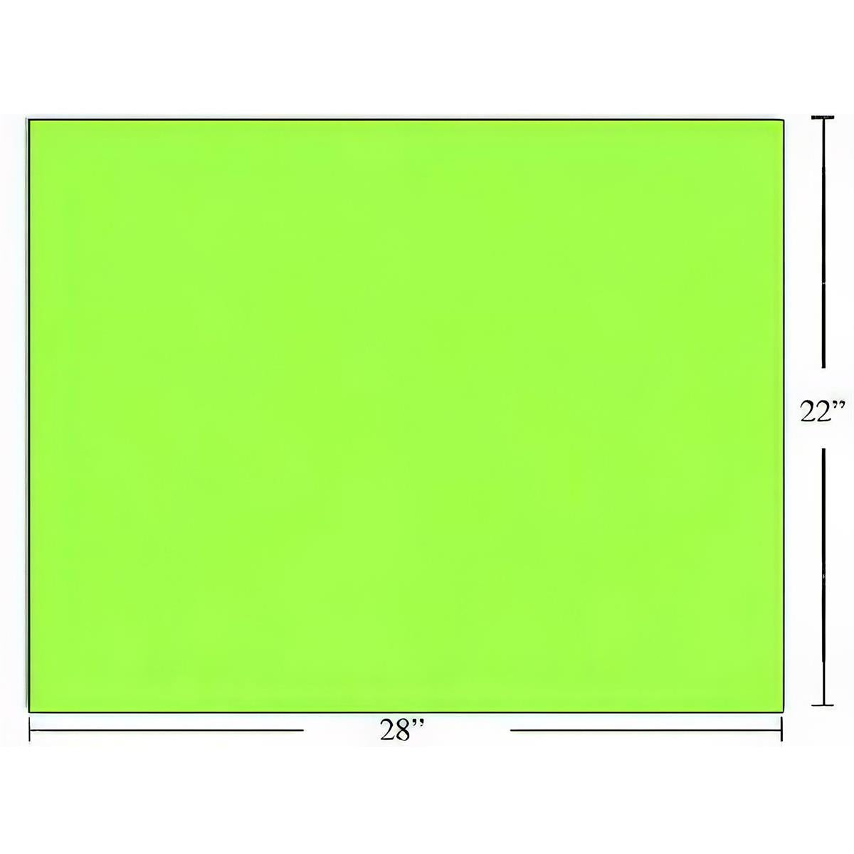 22x28" Bristol Board, Fluorescent Green