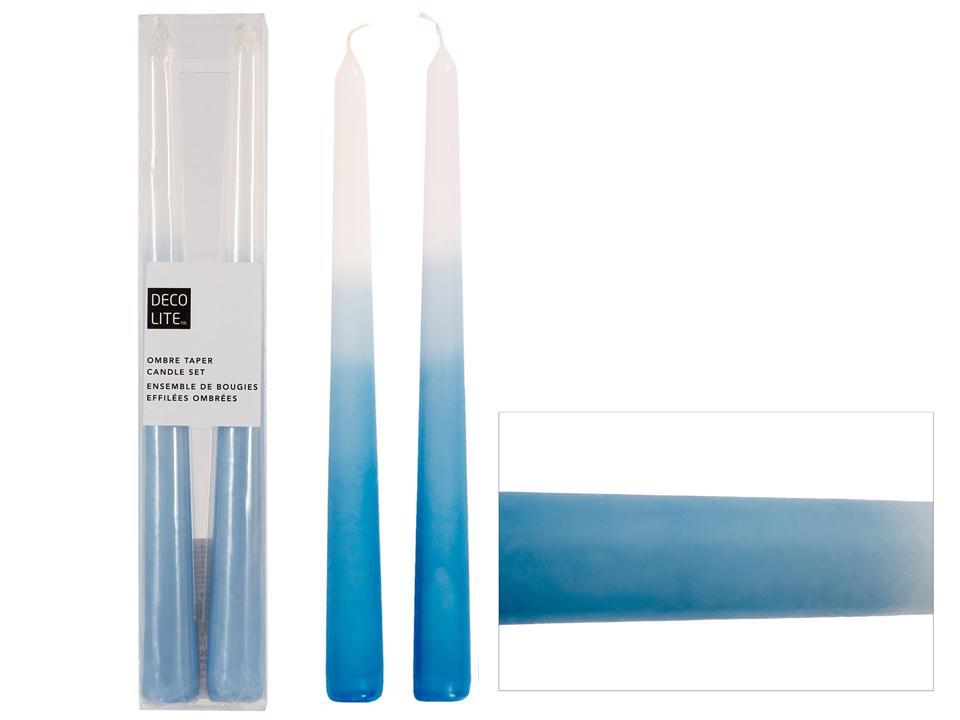 Deco Lite Dipped Tapers Set/2, 10", Seafoam, PVC box