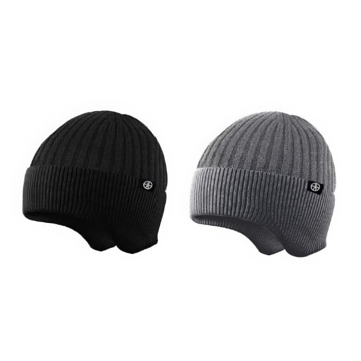 Nordic T. Ribbed Beanie w Ear Cover Mens, 2 asst, brushed lining, ht
