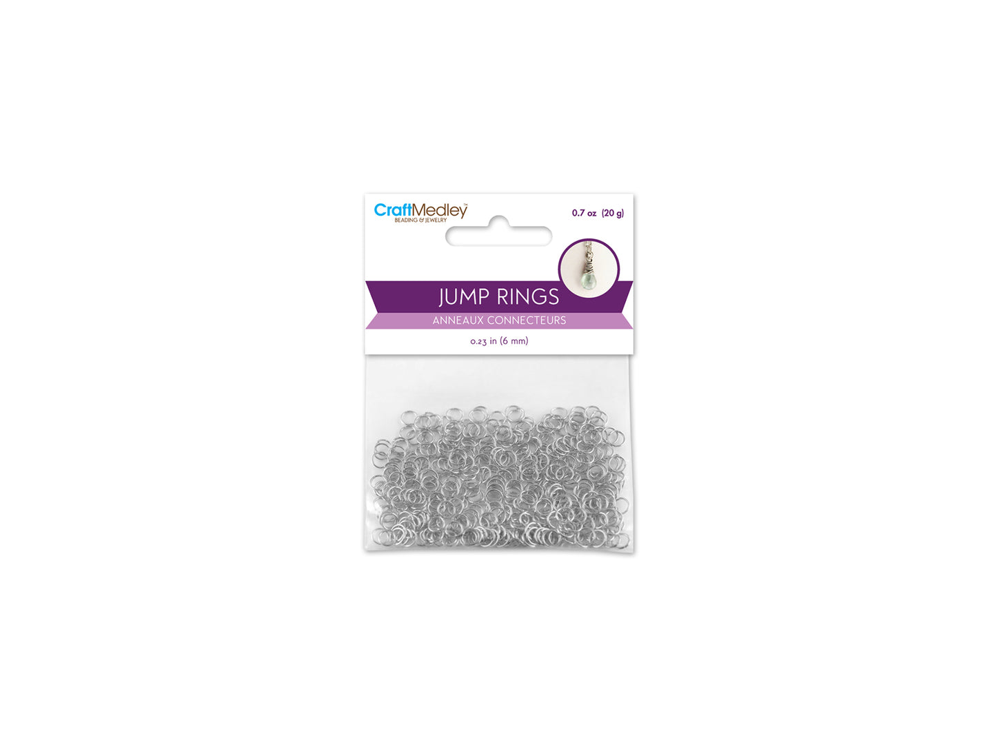 Jewelry Findings: 6mm Jump Ring x350 20g B) Silver
