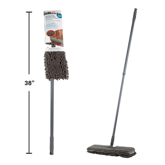 H.E., 2-in-1 Microfibre Mop w/ Adjustable Handle, sleeve card (to be replaced by #81031)