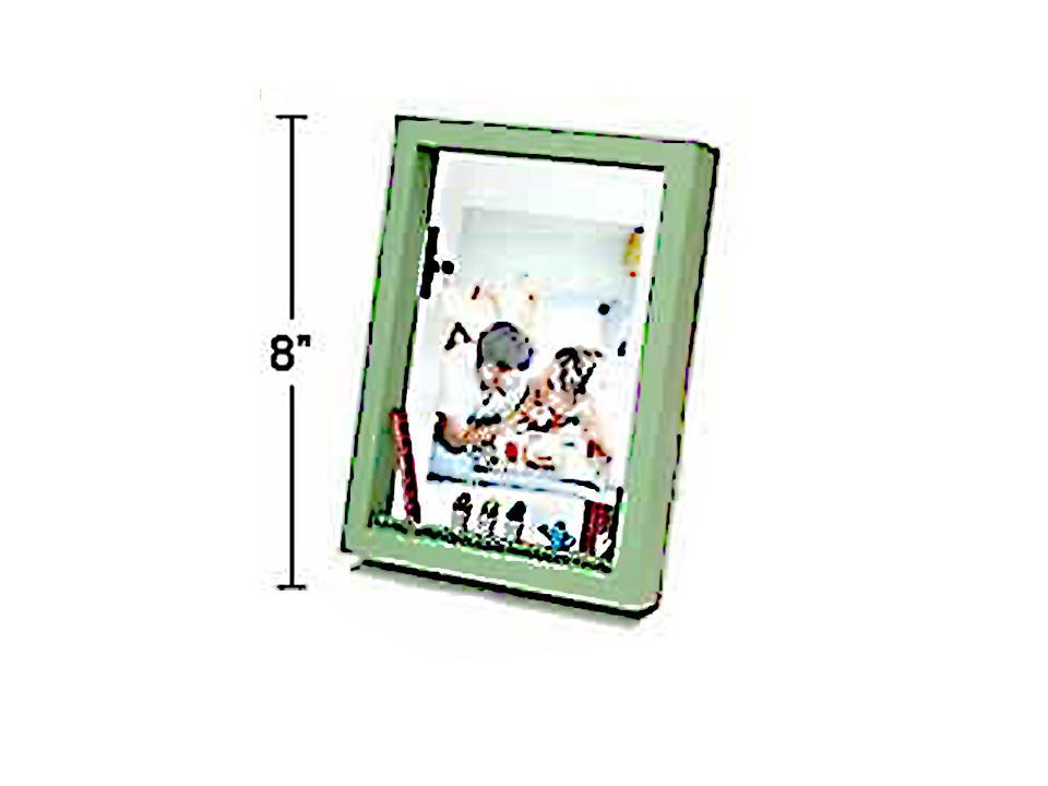3.5x5" Wd. Shadow Bx Photo Frame, Green