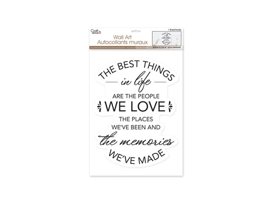 Craft Decor: 11.8"x15.75" 'Words To Live By..' Wall Art I) The Best Things in Life..