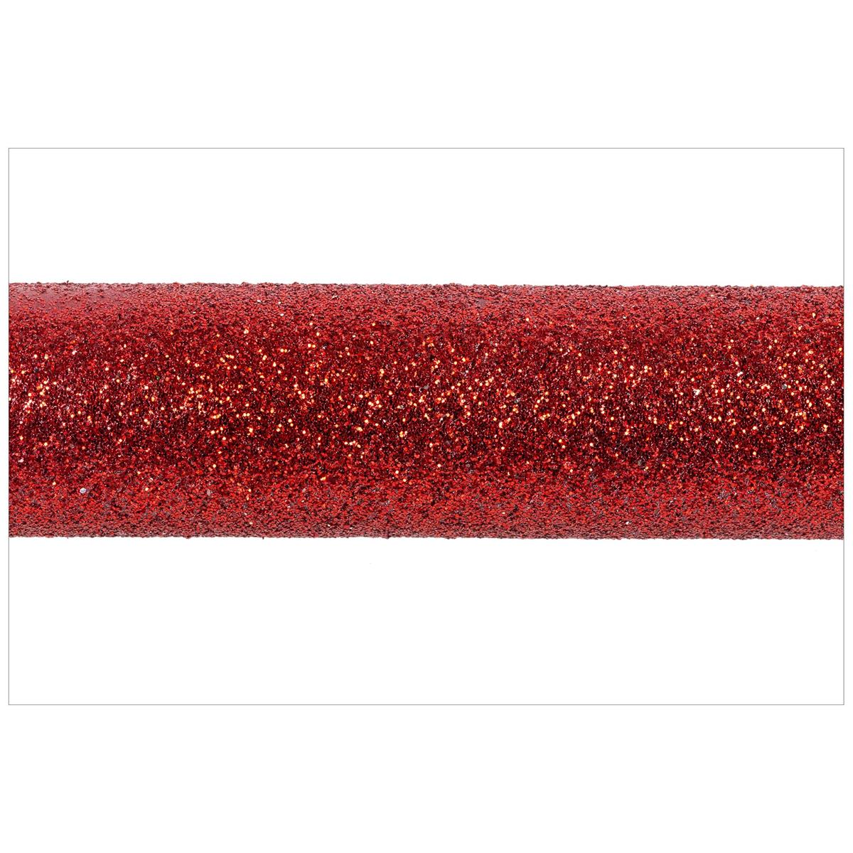 Enlighten 4pk 10" Shimmer Red Taper Candle, pvc box