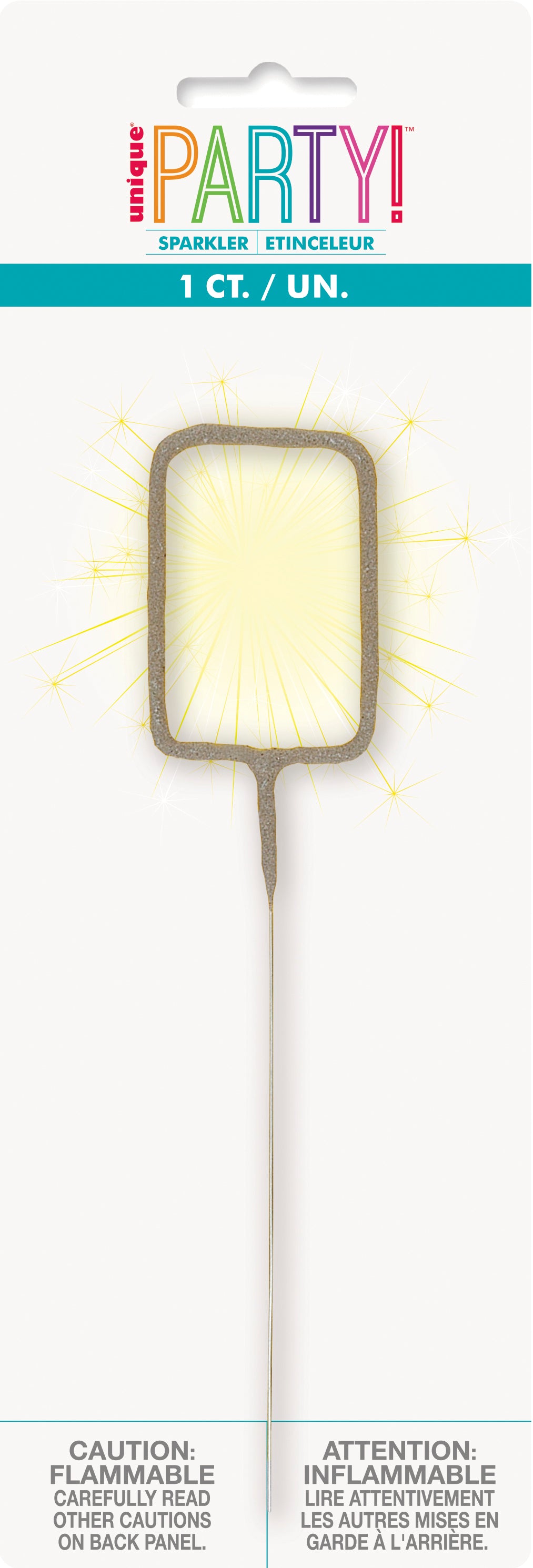 7" Silver Number 0 Sparkler for Birthday Party