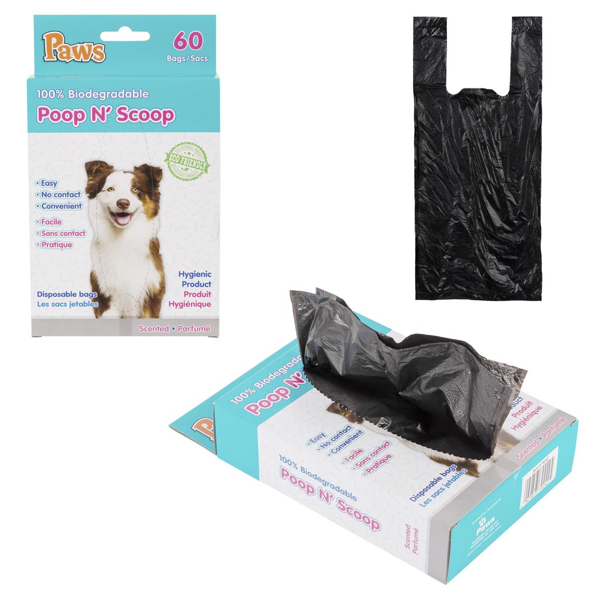PAWS. 60-pk Biodegradable Poop Bag c/box, (CS)