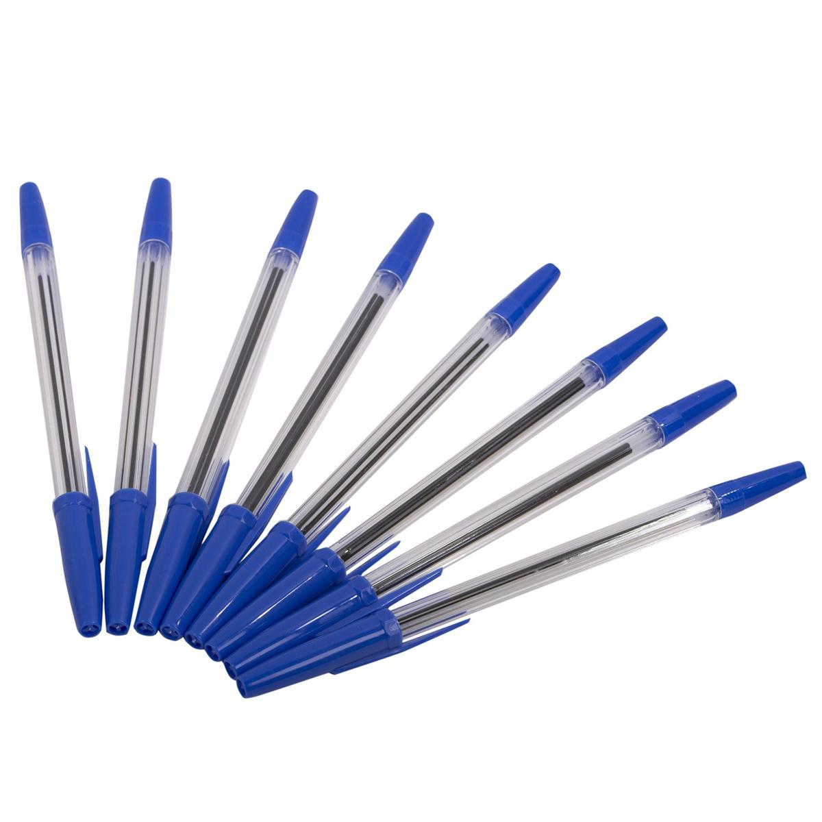 O.WKs. 8-pc 6.25" Ball Pens, Blue (A196621)