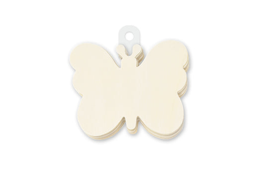 Wood Craft: 8cm Wood Shapes x12 L) Butterfly