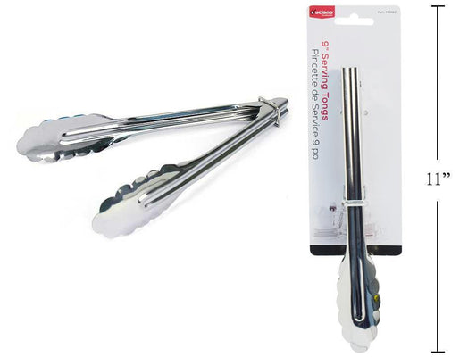Luciano  9" Metal Serving Tongs,  t.o.c. (ES12925)