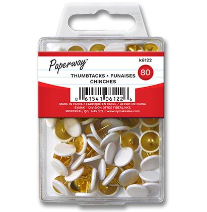 80 THUMBTACKS - WHITE