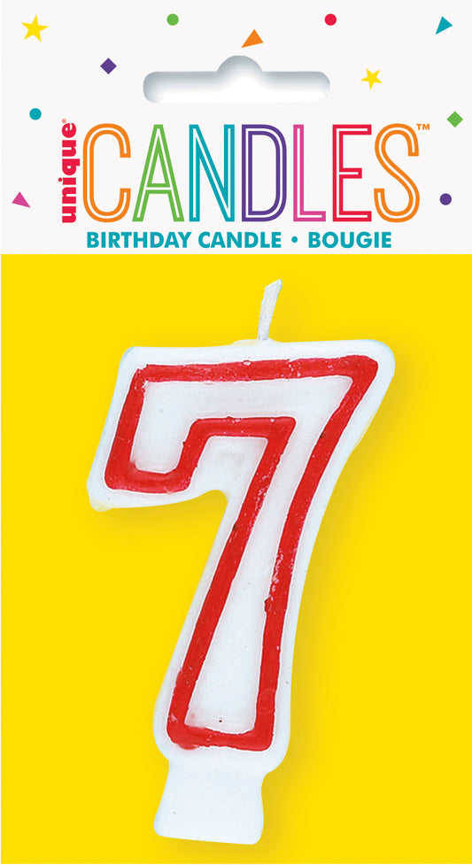 Number 7 Deluxe Birthday Candle