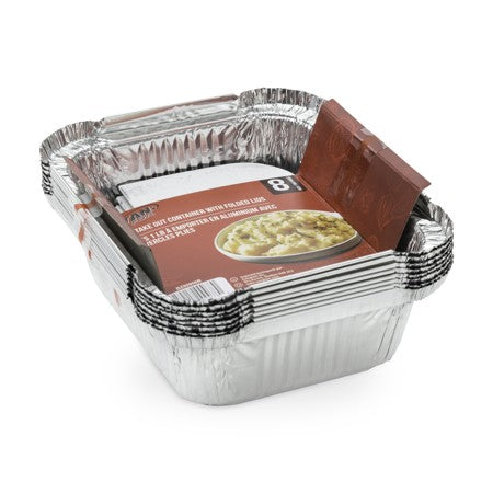 TITAN FOIL 1 LB TAKE OUT CONTAINER/FOLDED LIDS 8/PK