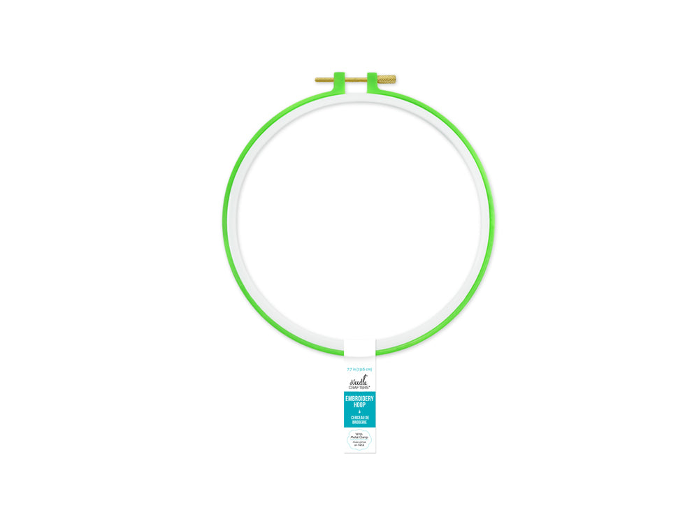 Needlecrafters: 8" Plastic Embroidery Hoop w/Brass Clamp