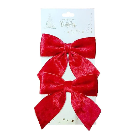 Deco N. Xmas 2pk Bow DÃ©cor, 6x6.3", t.o.c
