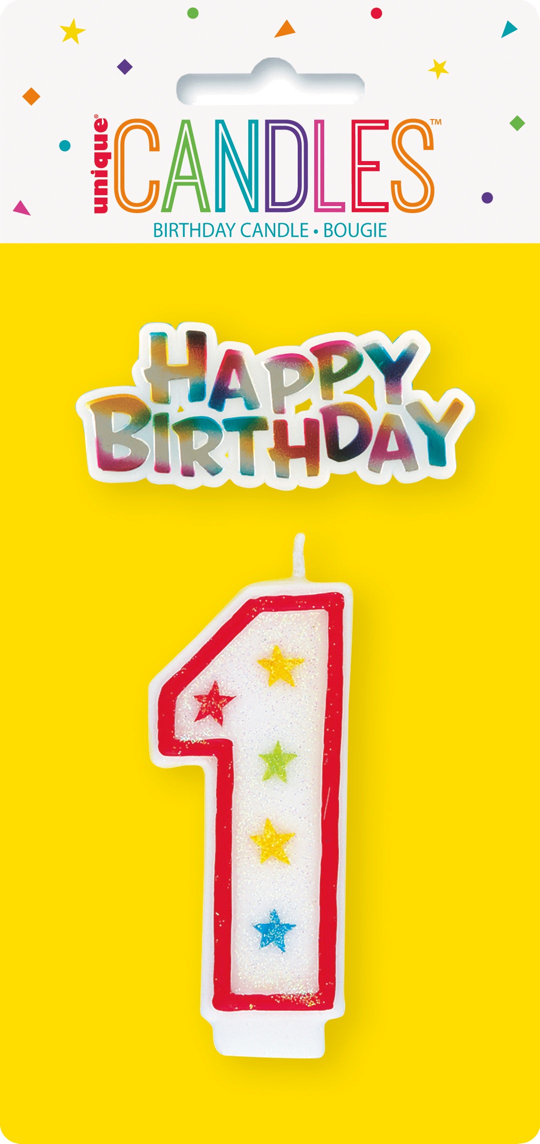 Number 1 Glitter Birthday Candle – Cake Decoration