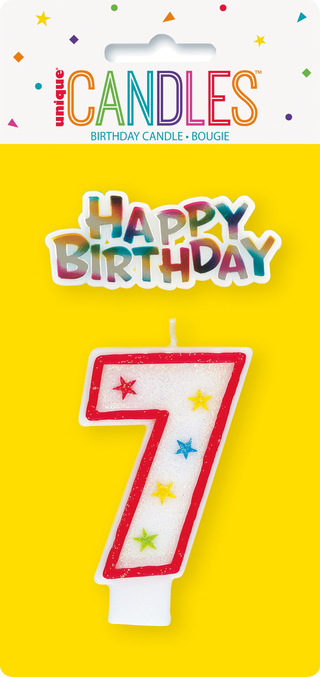 Number 7 Glitter Birthday Candle – Cake Decoration
