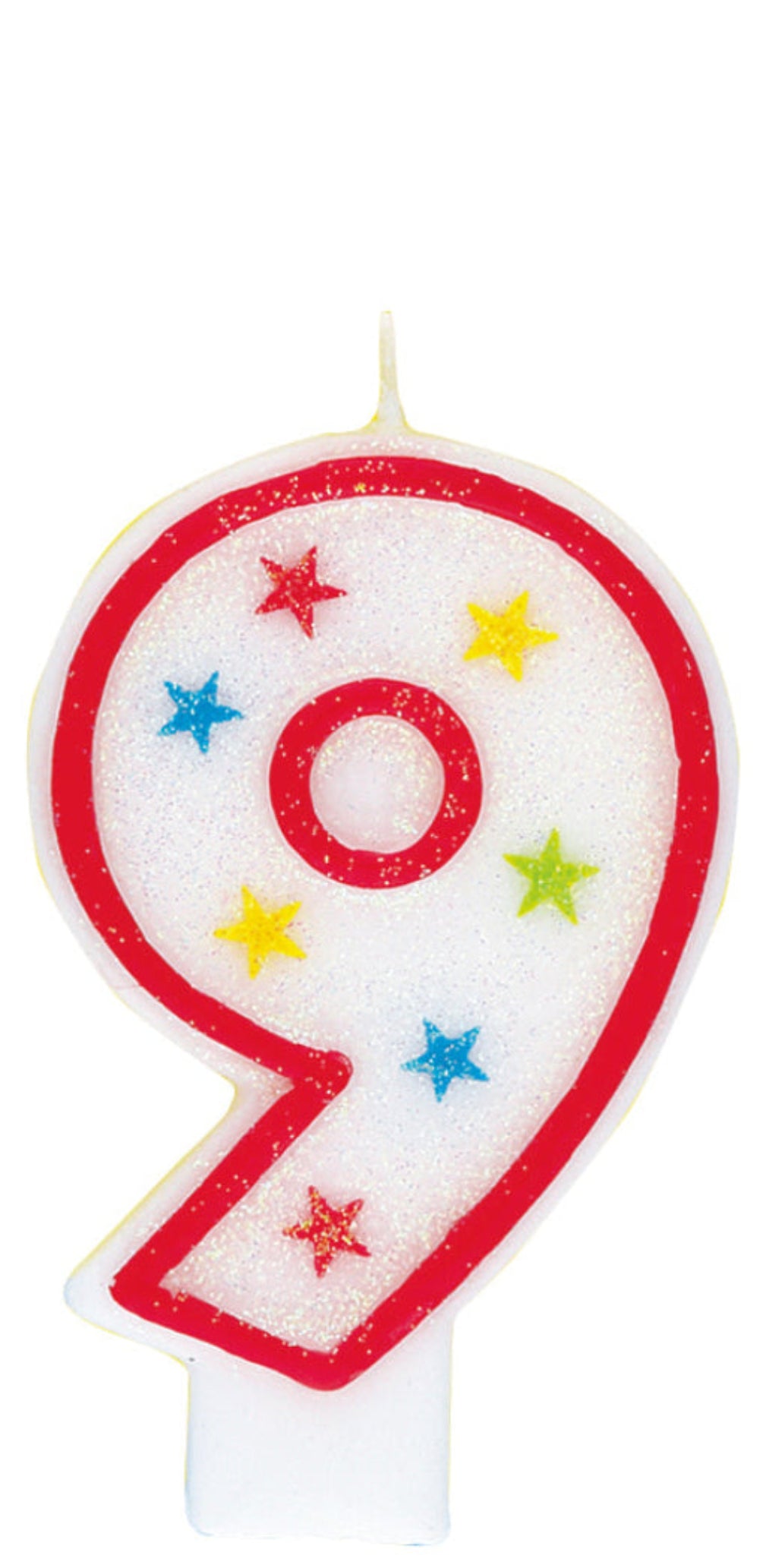 Number 9 Glitter Birthday Candle – Cake Decoration