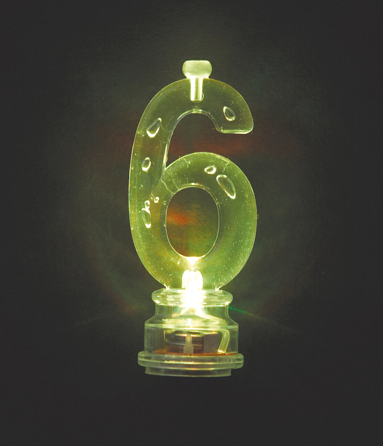 Number 6 Flashing Candle Holder with Birthday Cake Candles for Kids, Women & Men – Birthday Party Decoration Essentials