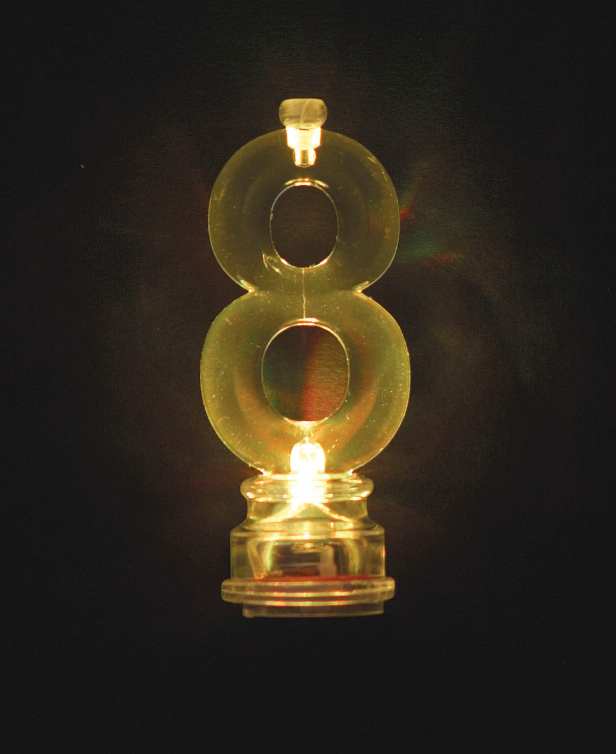 Number 8 Flashing Candle Holder with Birthday Cake Candles for Kids, Women & Men – Birthday Party Decoration Essentials