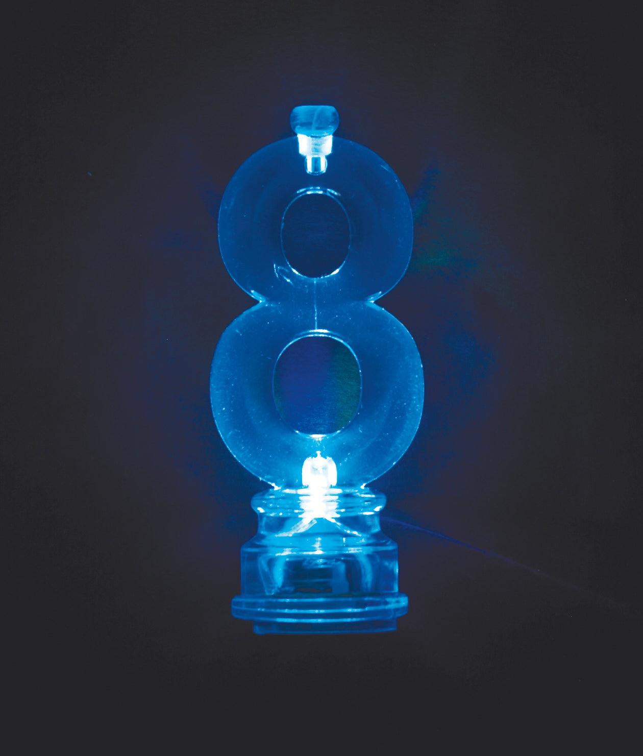 Number 8 Flashing Candle Holder with Birthday Cake Candles for Kids, Women & Men – Birthday Party Decoration Essentials