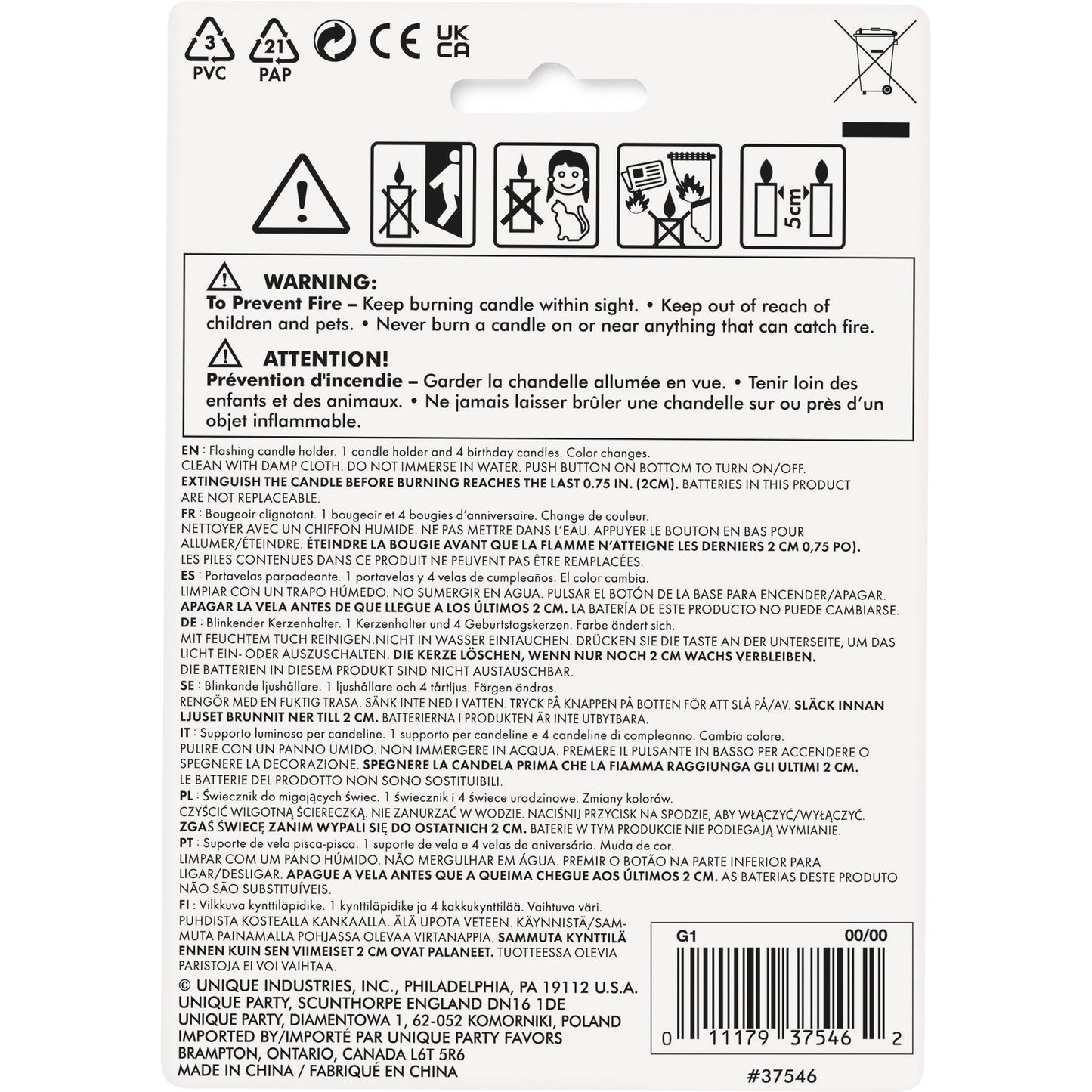 Number 3 Flashing Candle Holder with Birthday Cake Candles for Kids, Women & Men – Birthday Party Decoration Essentials