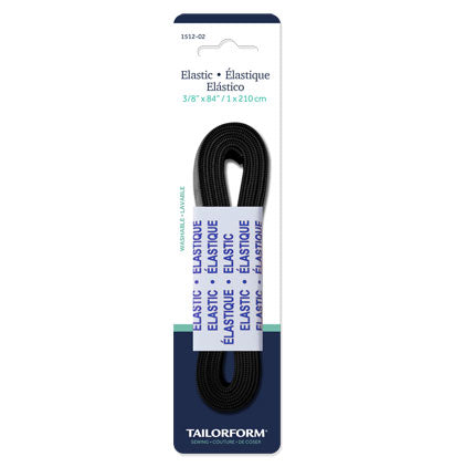 3/8' KNIT ELASTIC BLACK