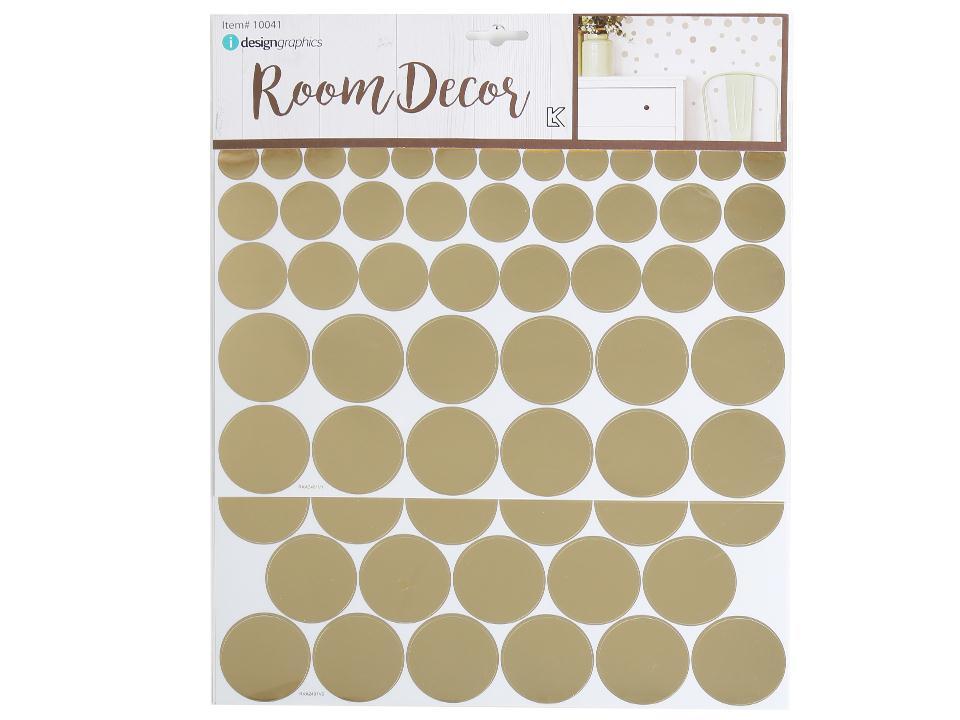 Gold Foil Dot Wall Decals - 2 Sheets - Metallic Polka Dots