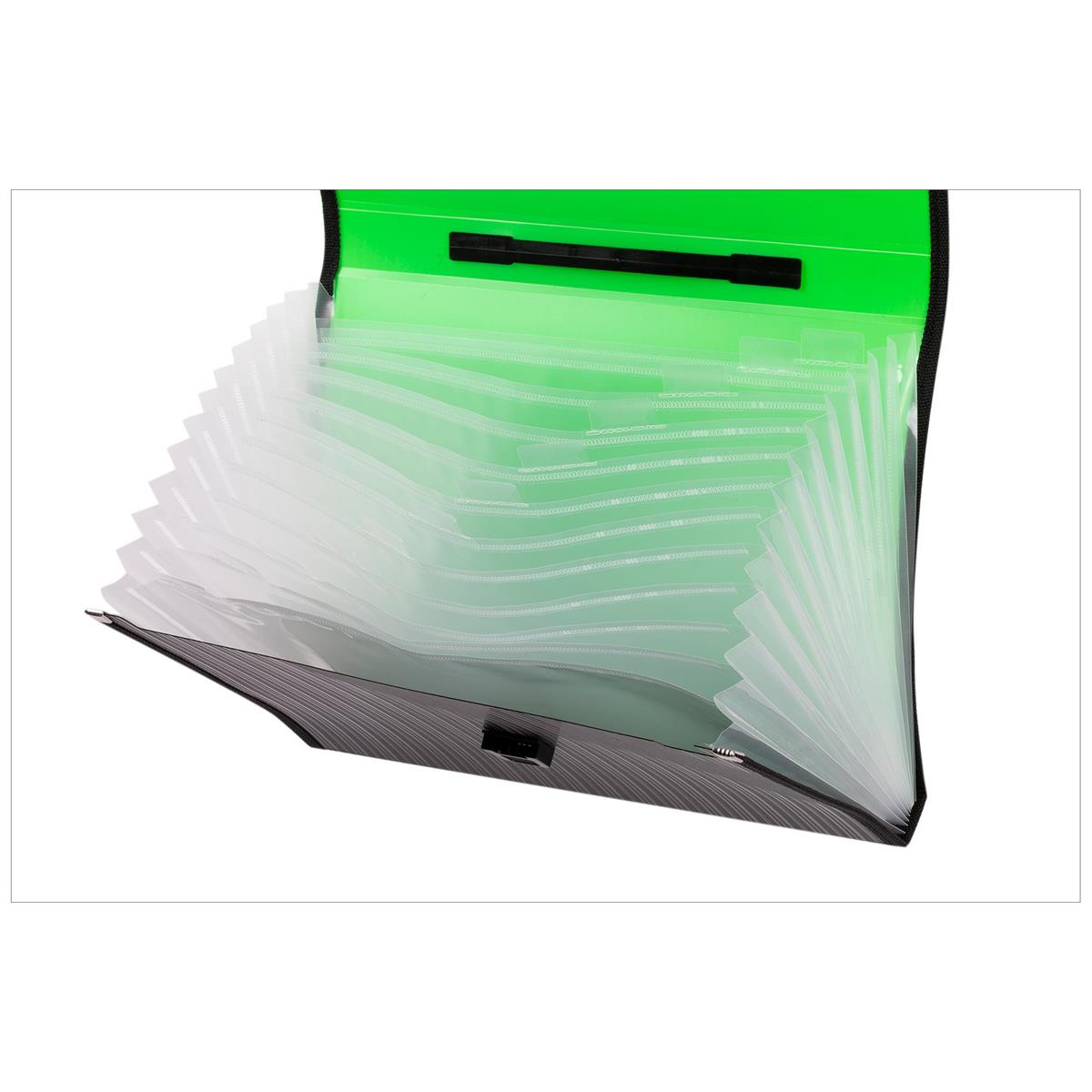 Desk Tech 13 pkt File Organizer Letter size, handle w/ lock flap.