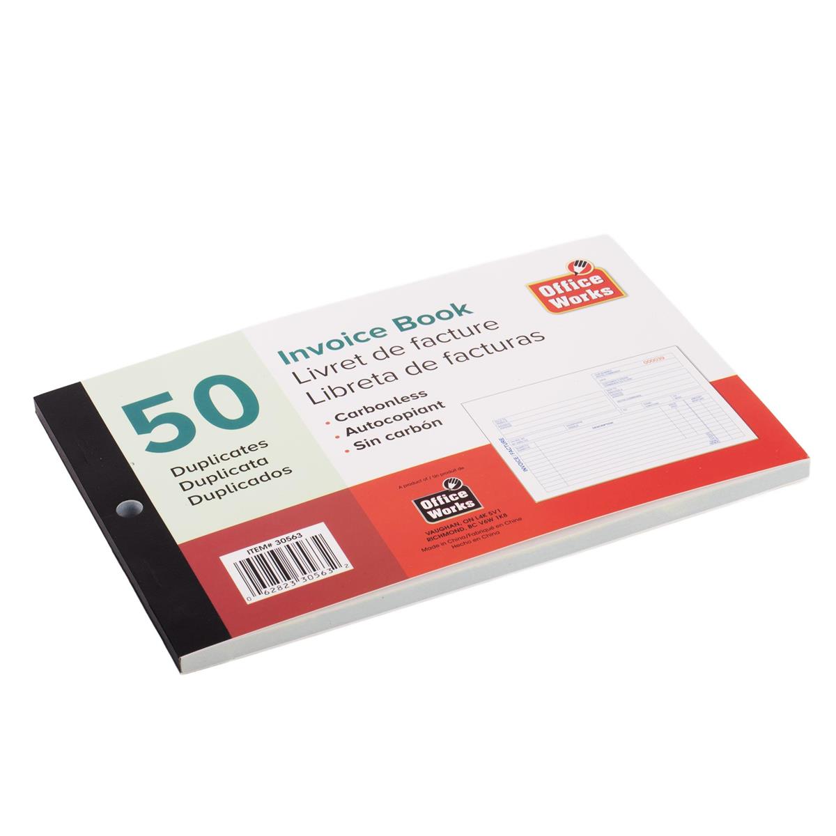 O.WKs. 50 Duplicate Invoice Book, Carbonless